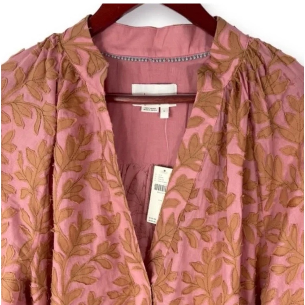 ANTHROPOLOGIE FLORAL LEAF TOP - Picture 6 of 12